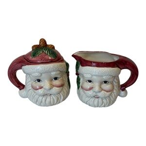 Ceramic Santa Sugar And Creamer Set Christmas
Decorations